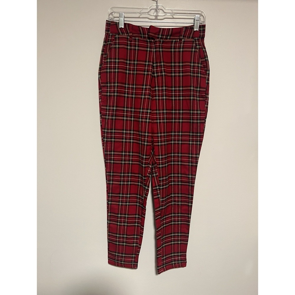 Hot Topic Women's Black Red Plaid Pants Size S Grunge Punk Gothic Emo